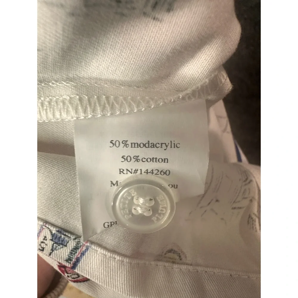Petite Plume London Is Calling Classic Short Set Pajamas White Blue Red Size 5